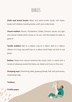 Free List of Activities for Babies and Toddlers